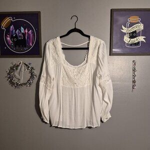 White Peasant Top